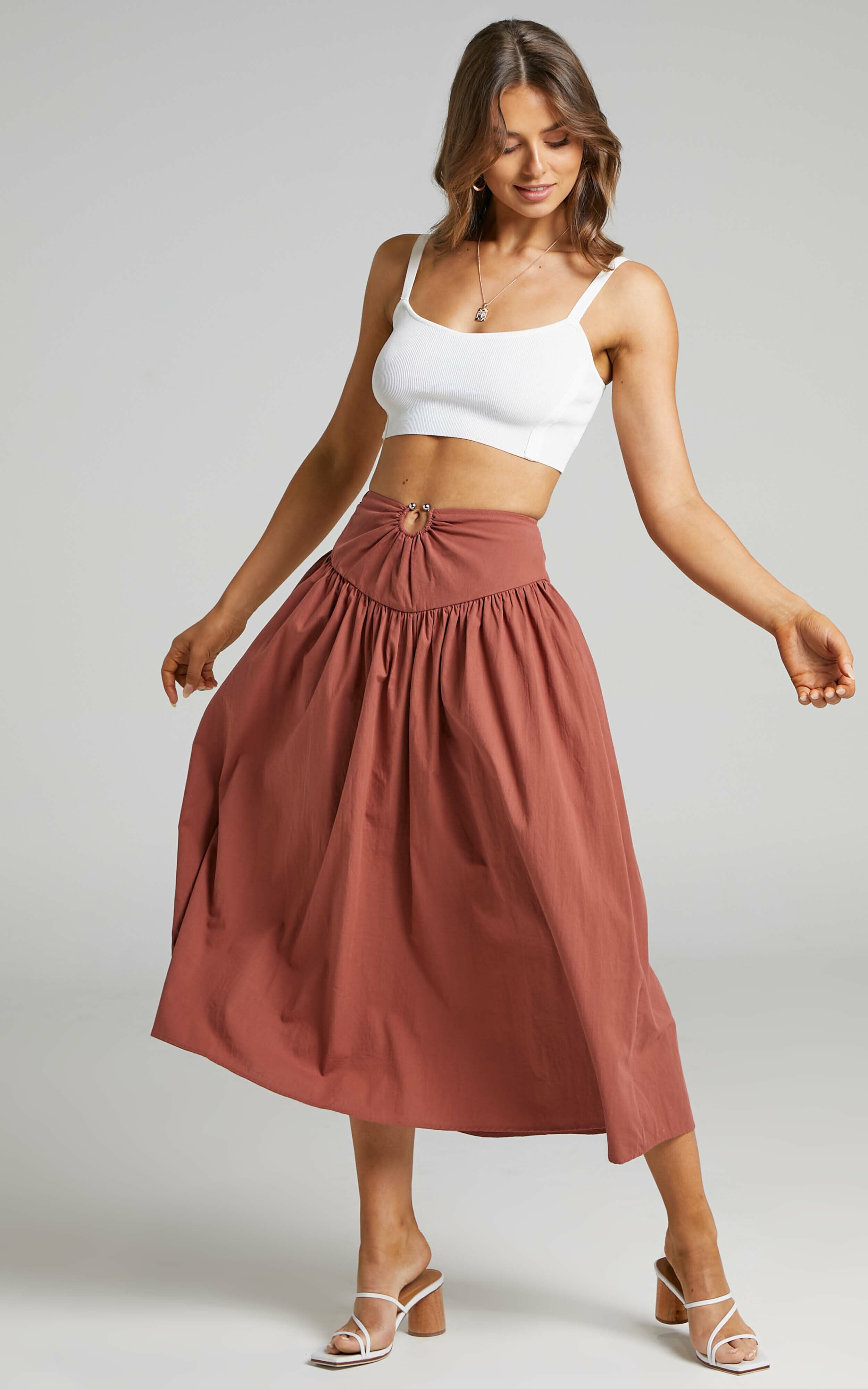 Express hot sale rust skirt