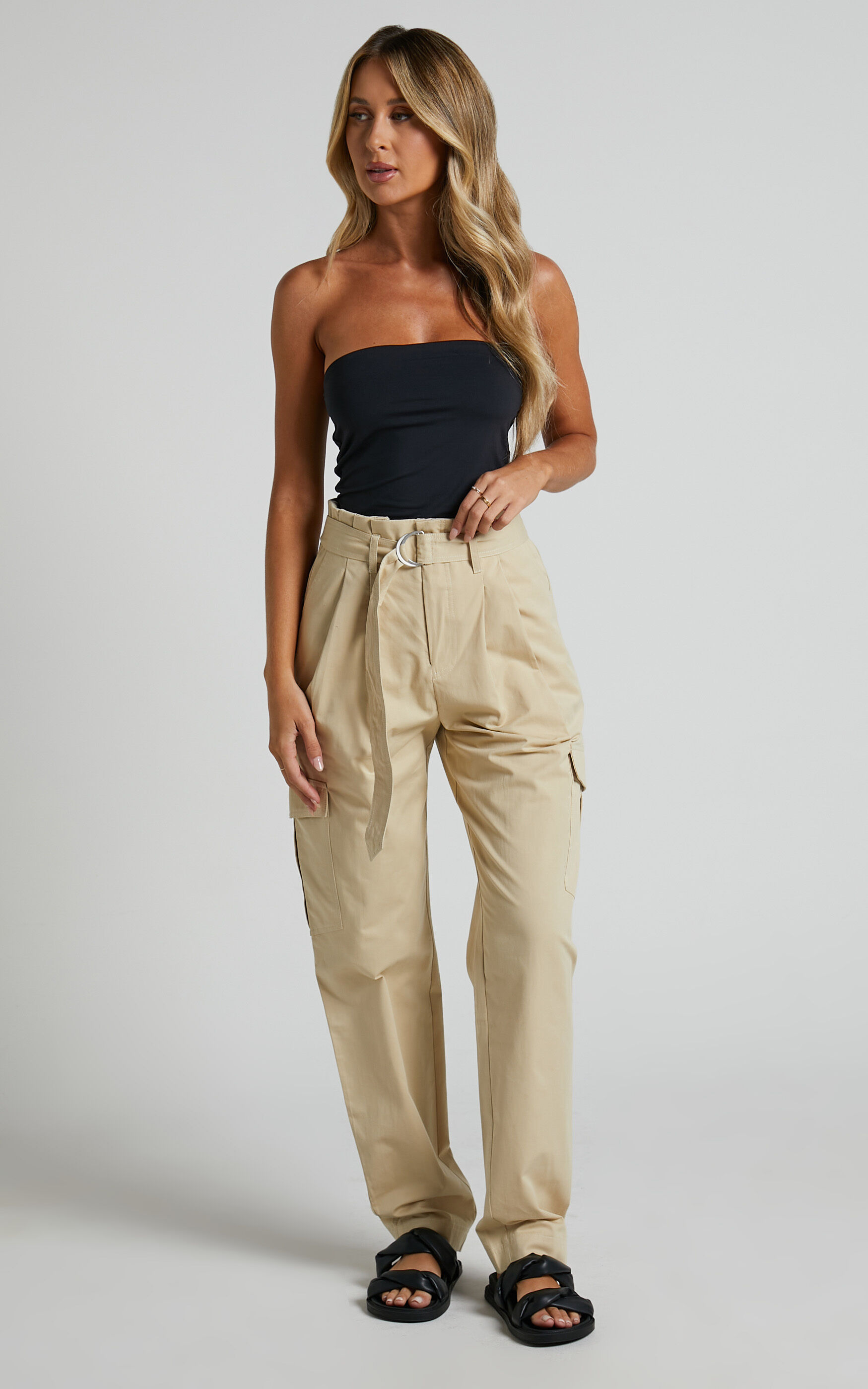 Women's belted cargo pants sale