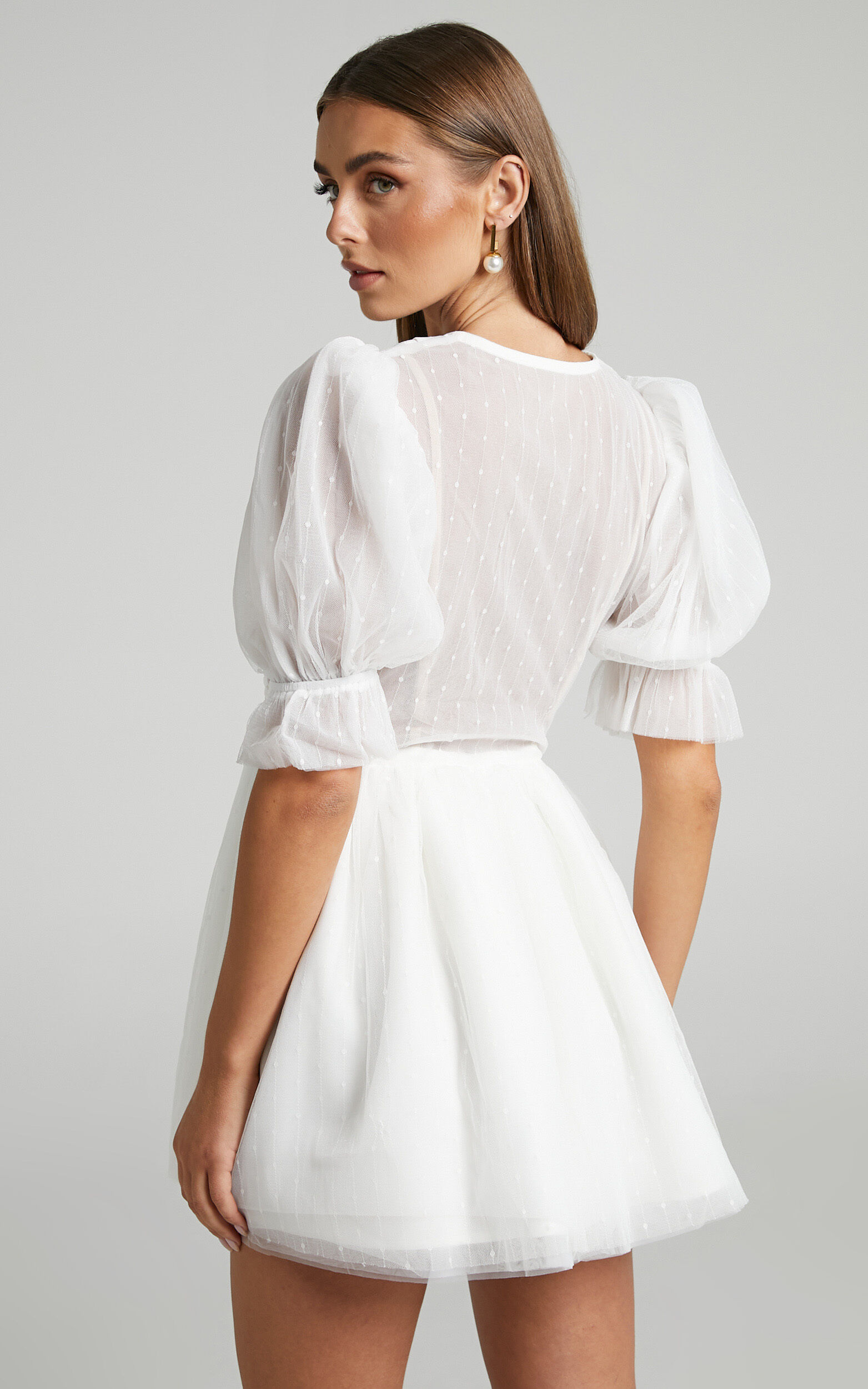 White floaty hot sale mini dress