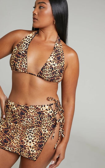 VDM The Label - Paris Sarong Bikini Skirt in Leopard