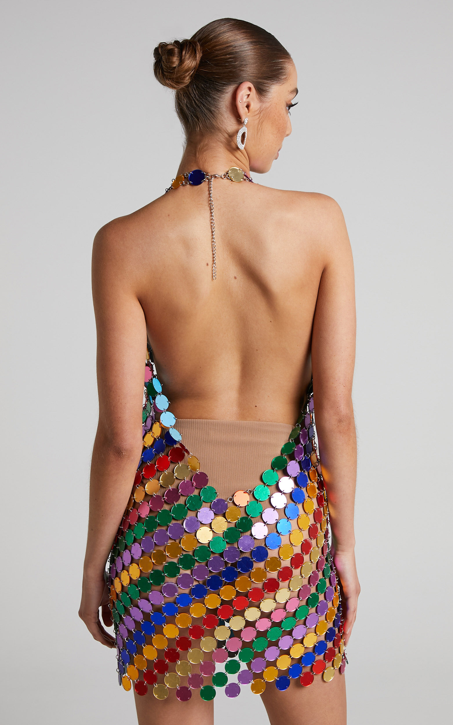 Disc top sequin dress