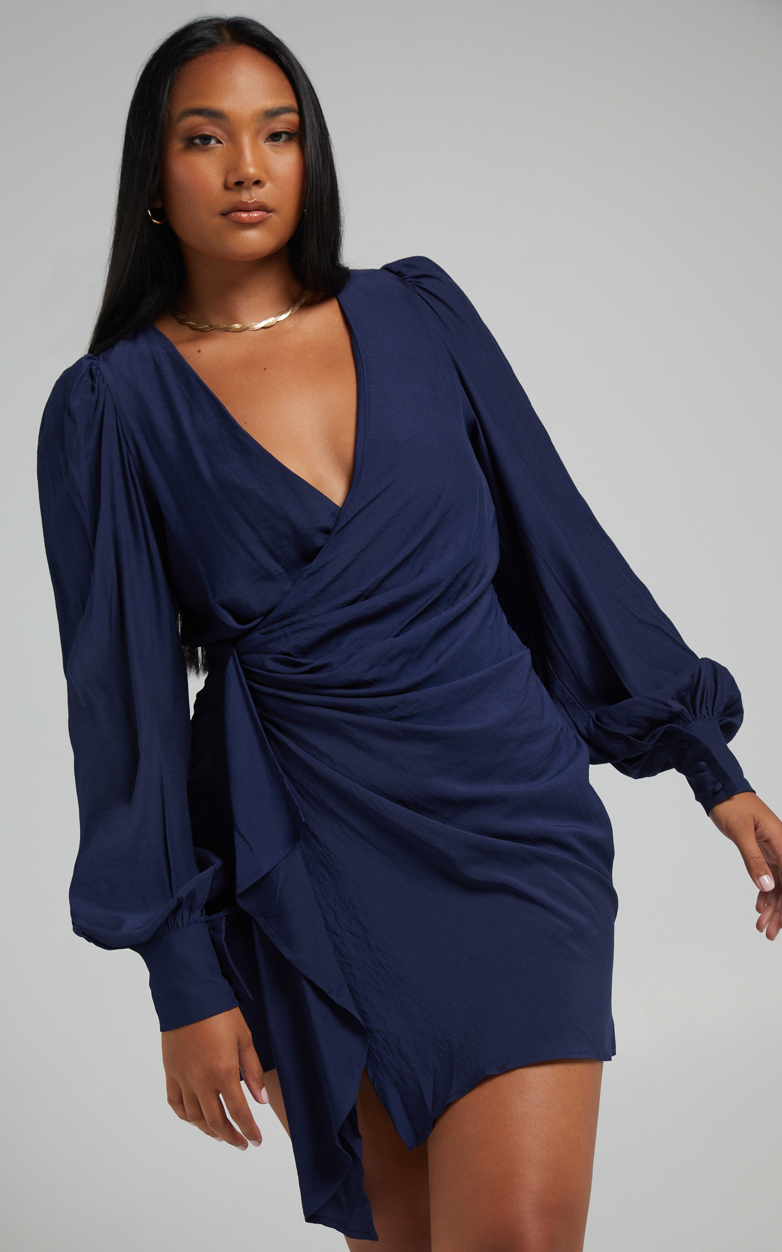 Mock on sale wrap dress