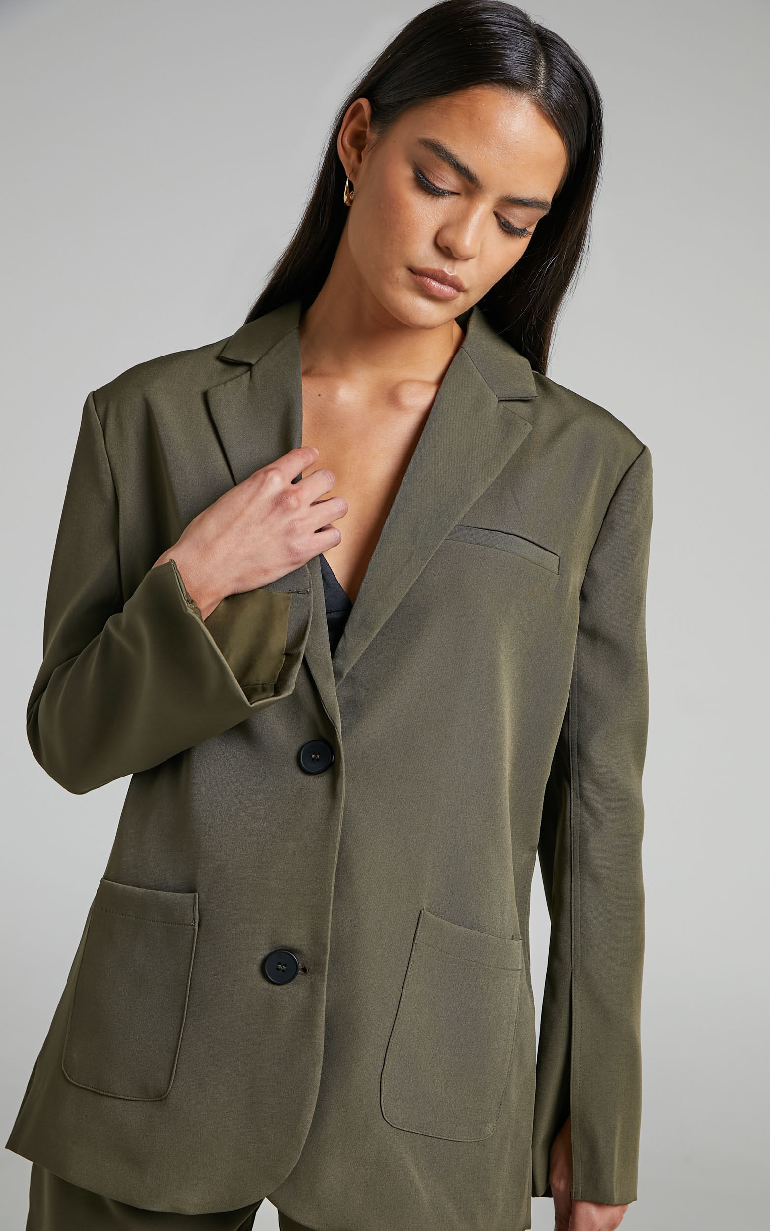 4th & Reckless - Signe Blazer in Khaki | Showpo USA