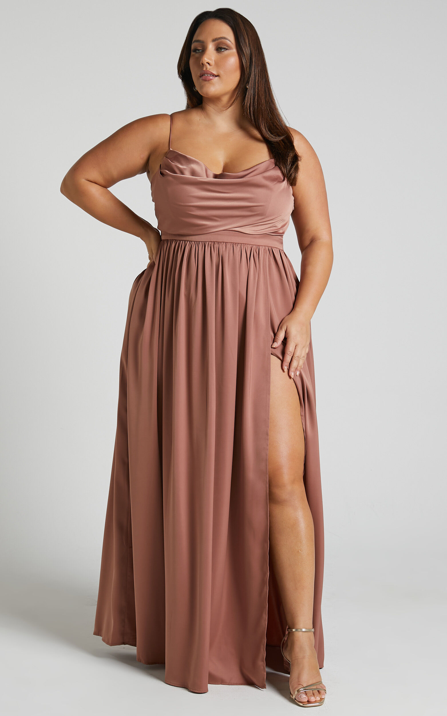Dusty rose maxi deals dress plus size