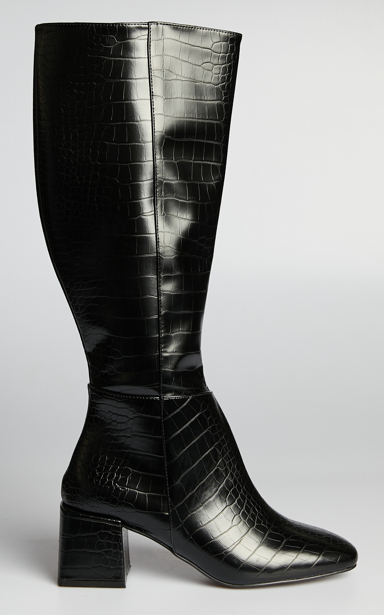 Therapy Wolf Boots in Black Croc Showpo