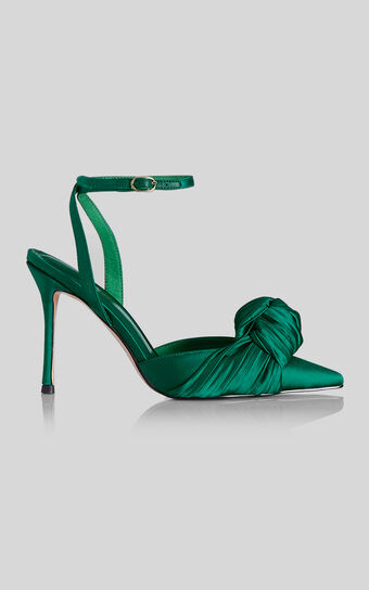 Alias Mae - Bonnie Heels in Emerald Satin