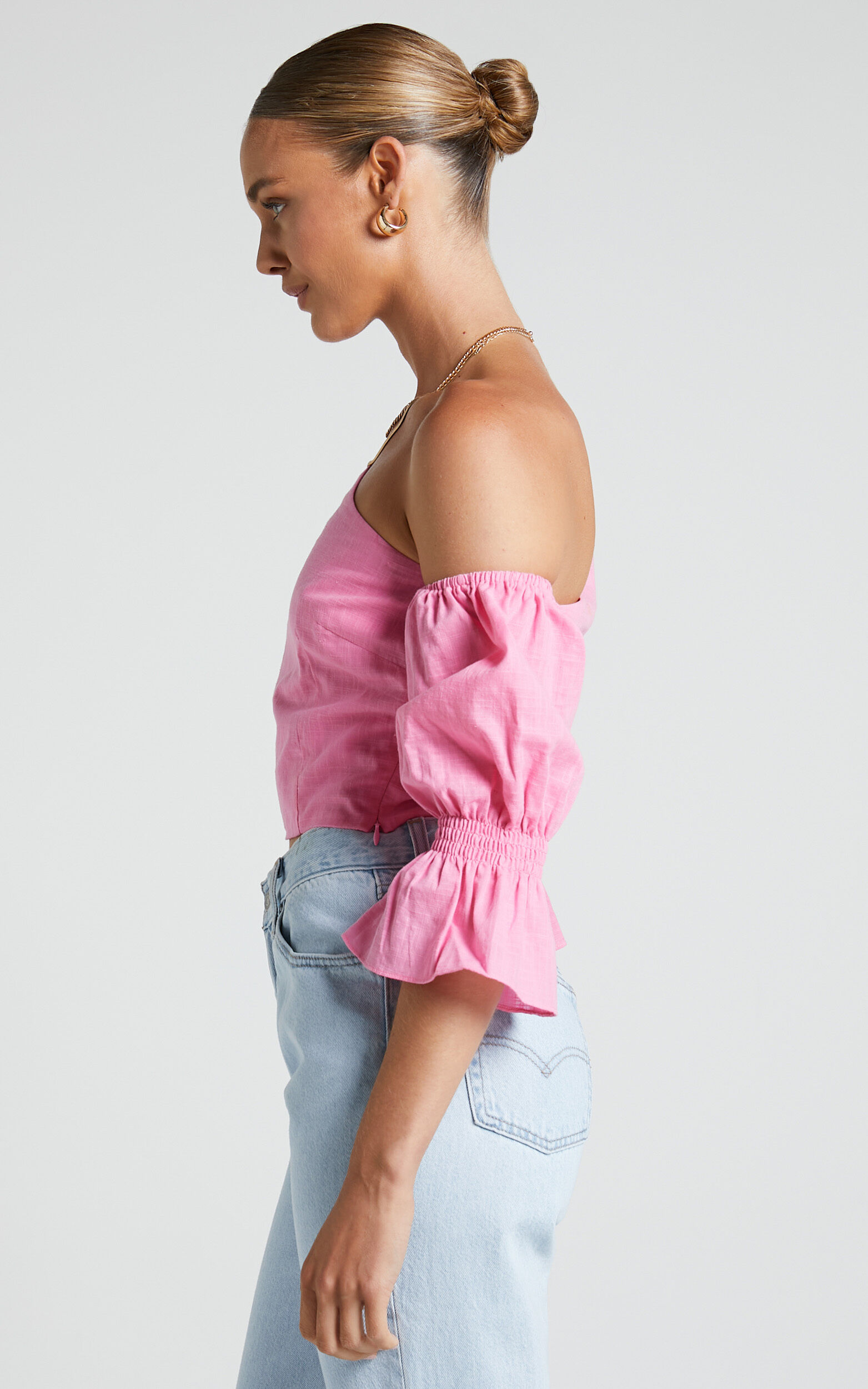 Frill puff sleeve top best sale