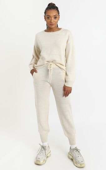 Riona Knit Two Piece Set in Cream