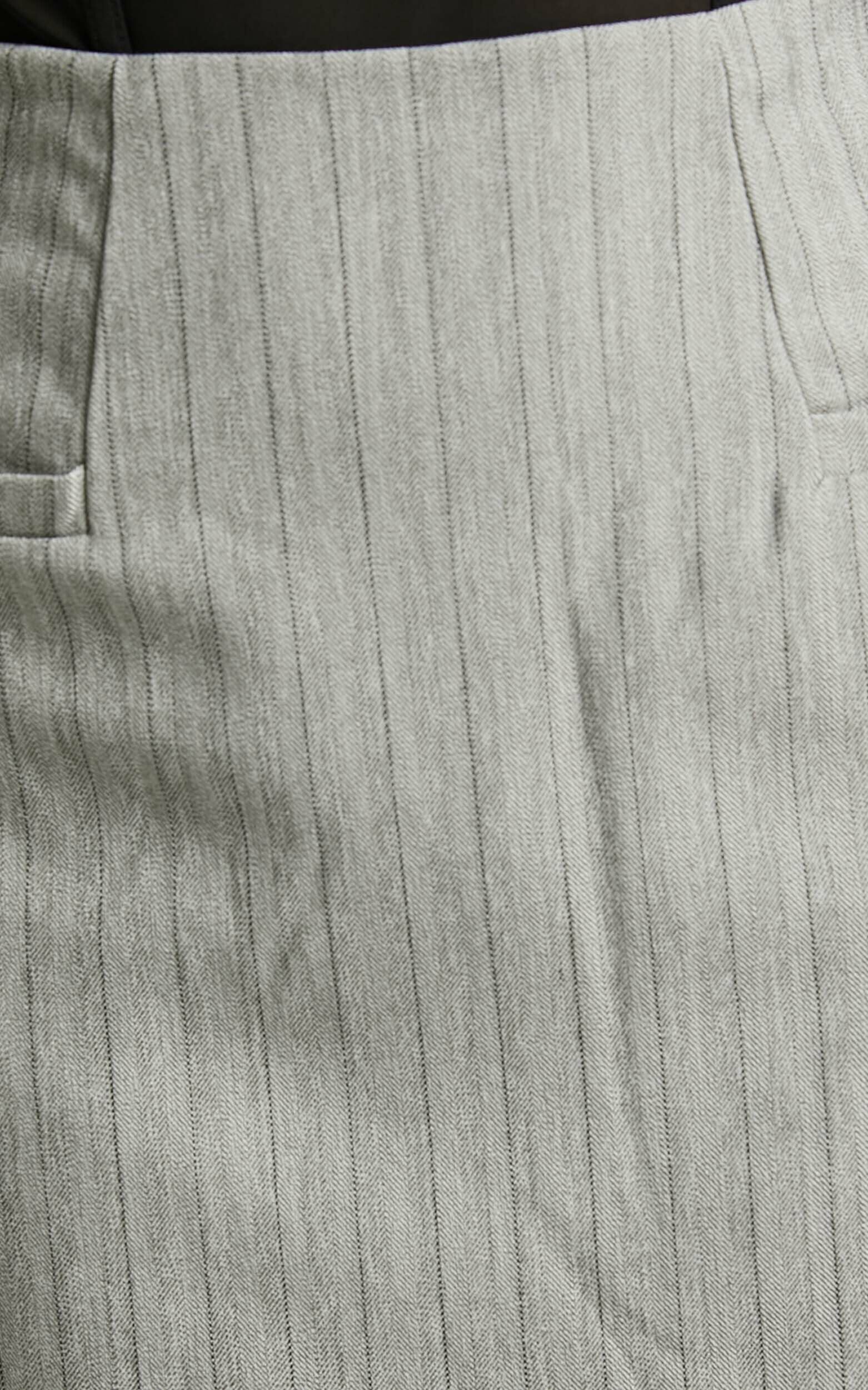 Grey pinstripe deals pencil skirt