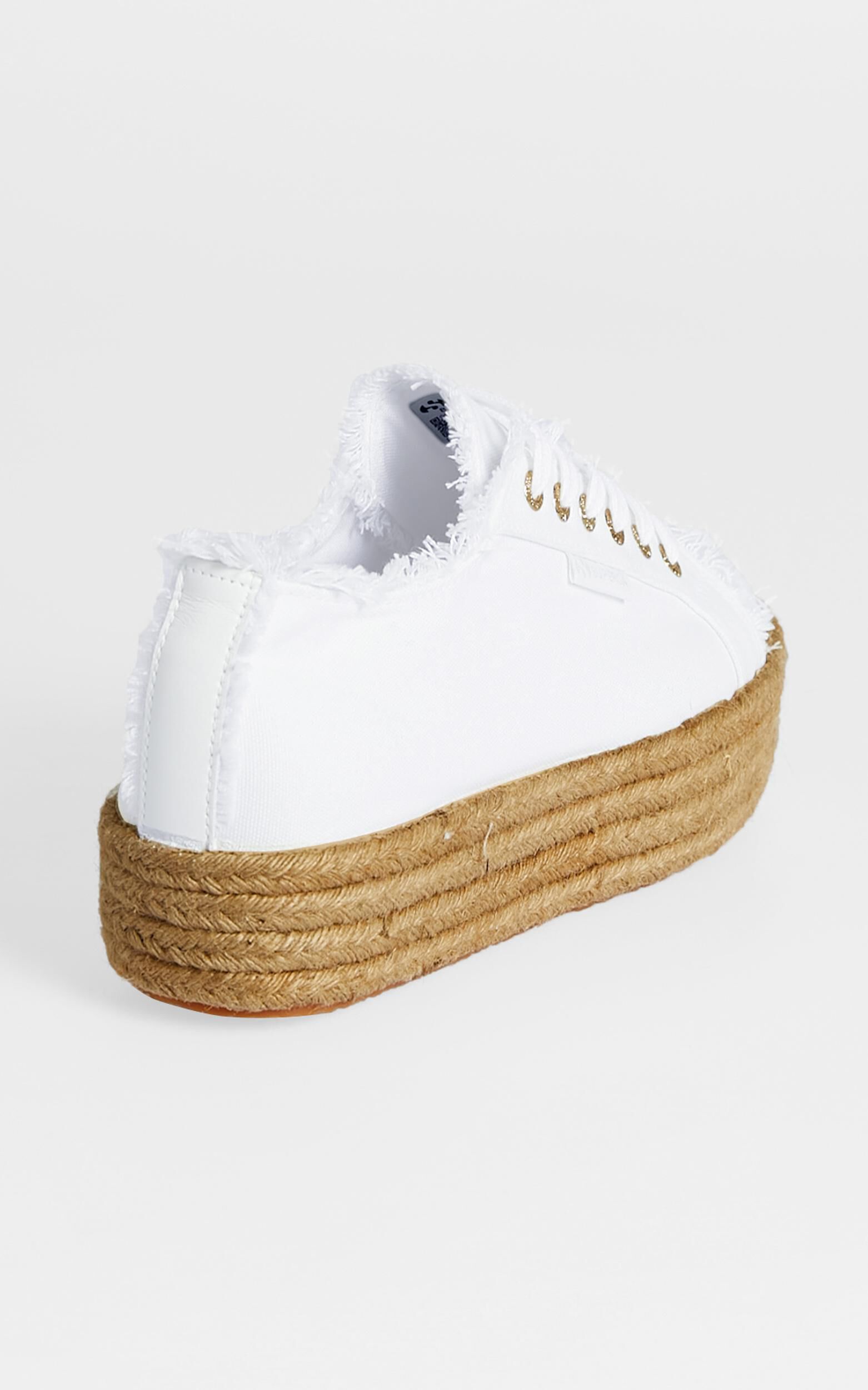 Superga 2790 Fringed Cotton Rope in 901 White Showpo