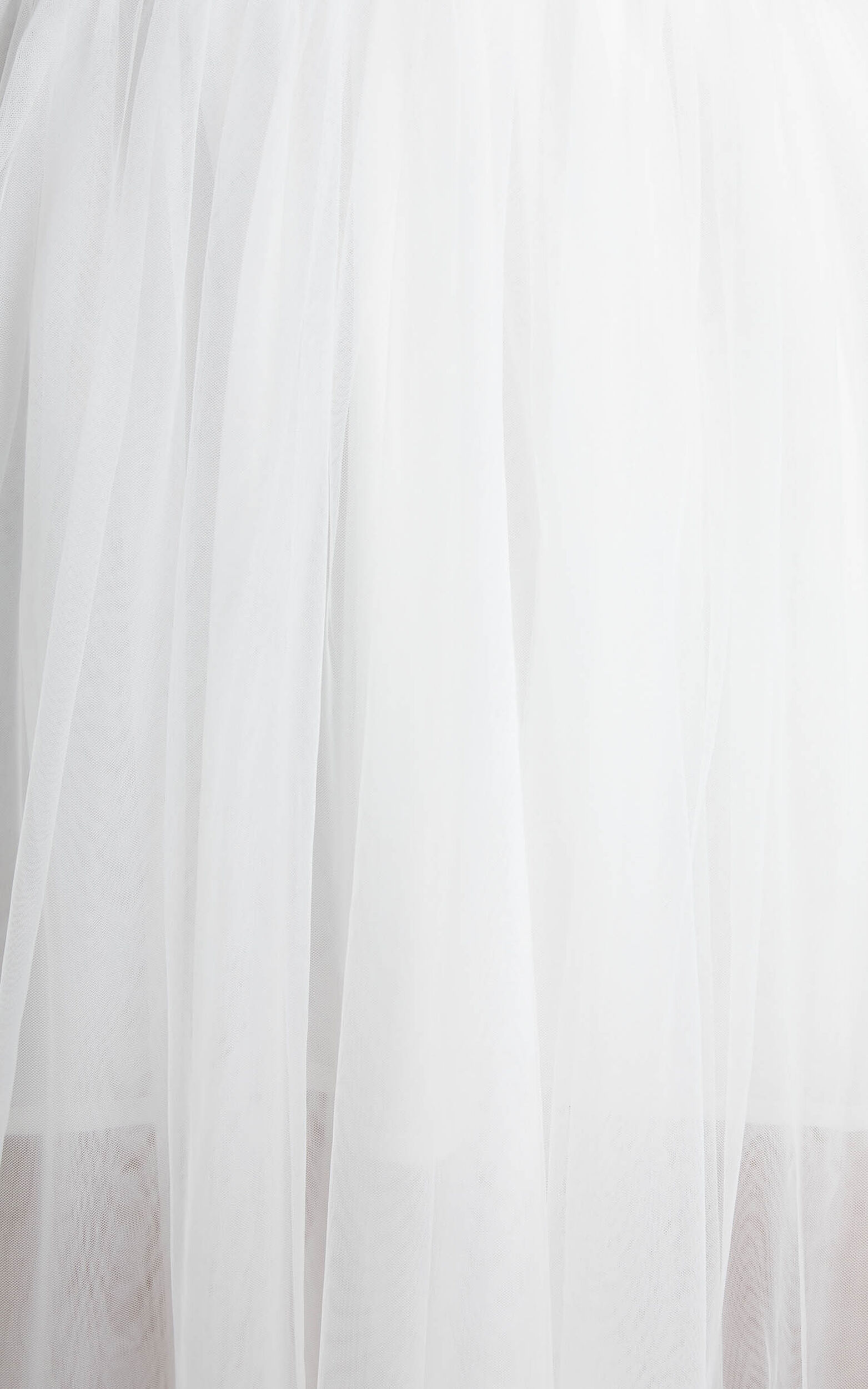 Aisha Midi Dress - Bustier Bodice Tulle Dress in White | Showpo