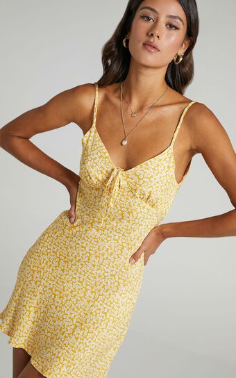 Texas Dress in Yellow Floral