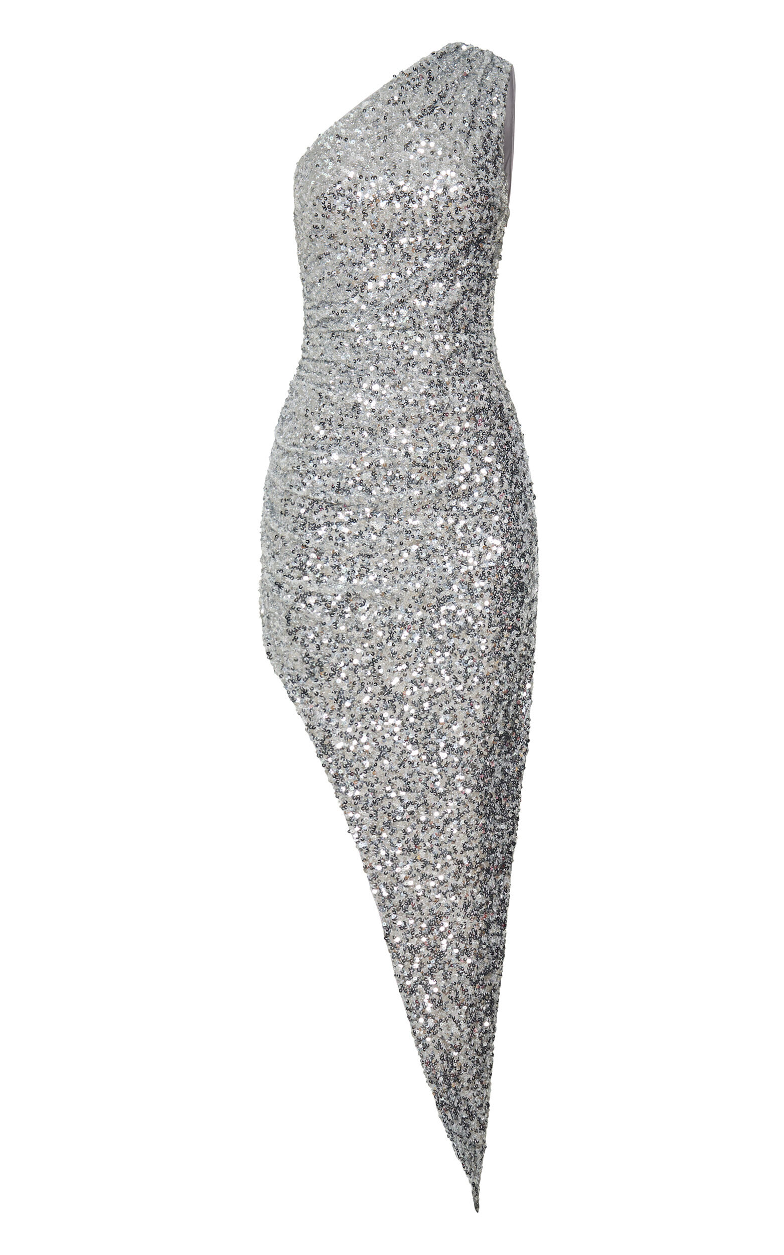 Blanchett Midi Dress - Sequin One Shoulder Gathered
