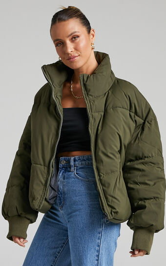Windsor Jacket - Puffer Jacket in Dark Khaki