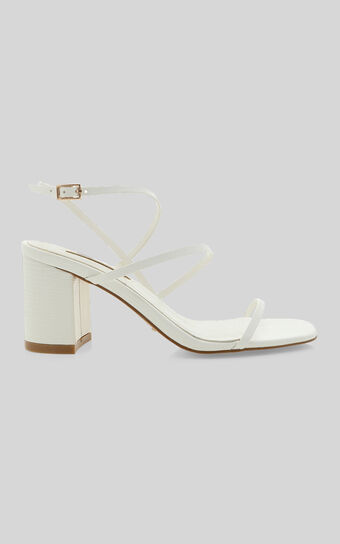Billini - Yesenia Heels in White Scale | Showpo