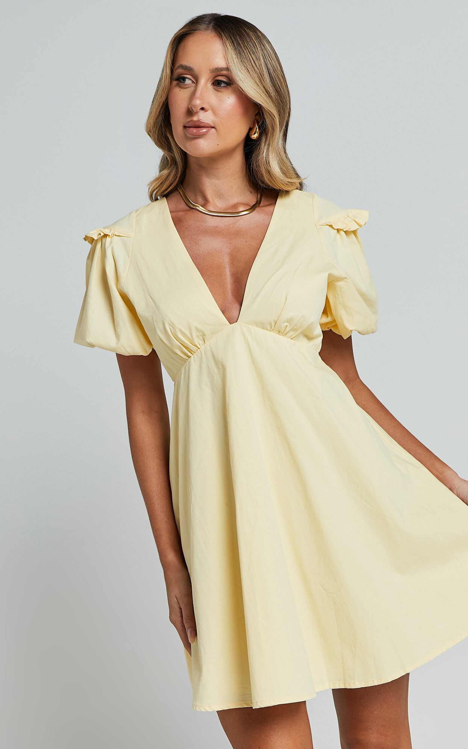 Smock dress v cheap neck
