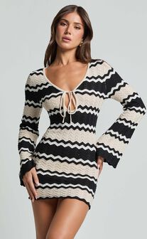 Seven Wonders - Sofia Mini Dress in Black/Cream