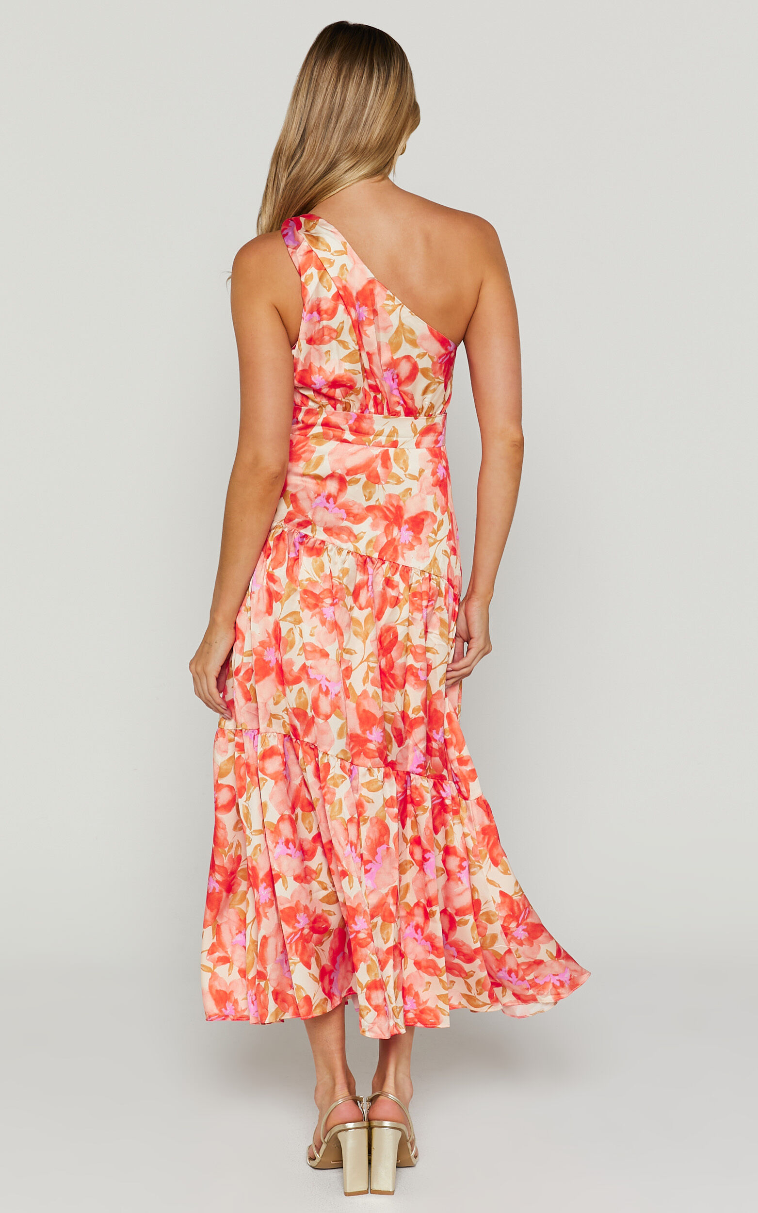 Autumn floral store midi dress