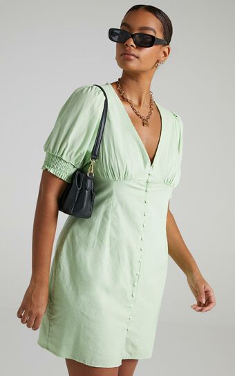 Feronia Dress in Apple Green
