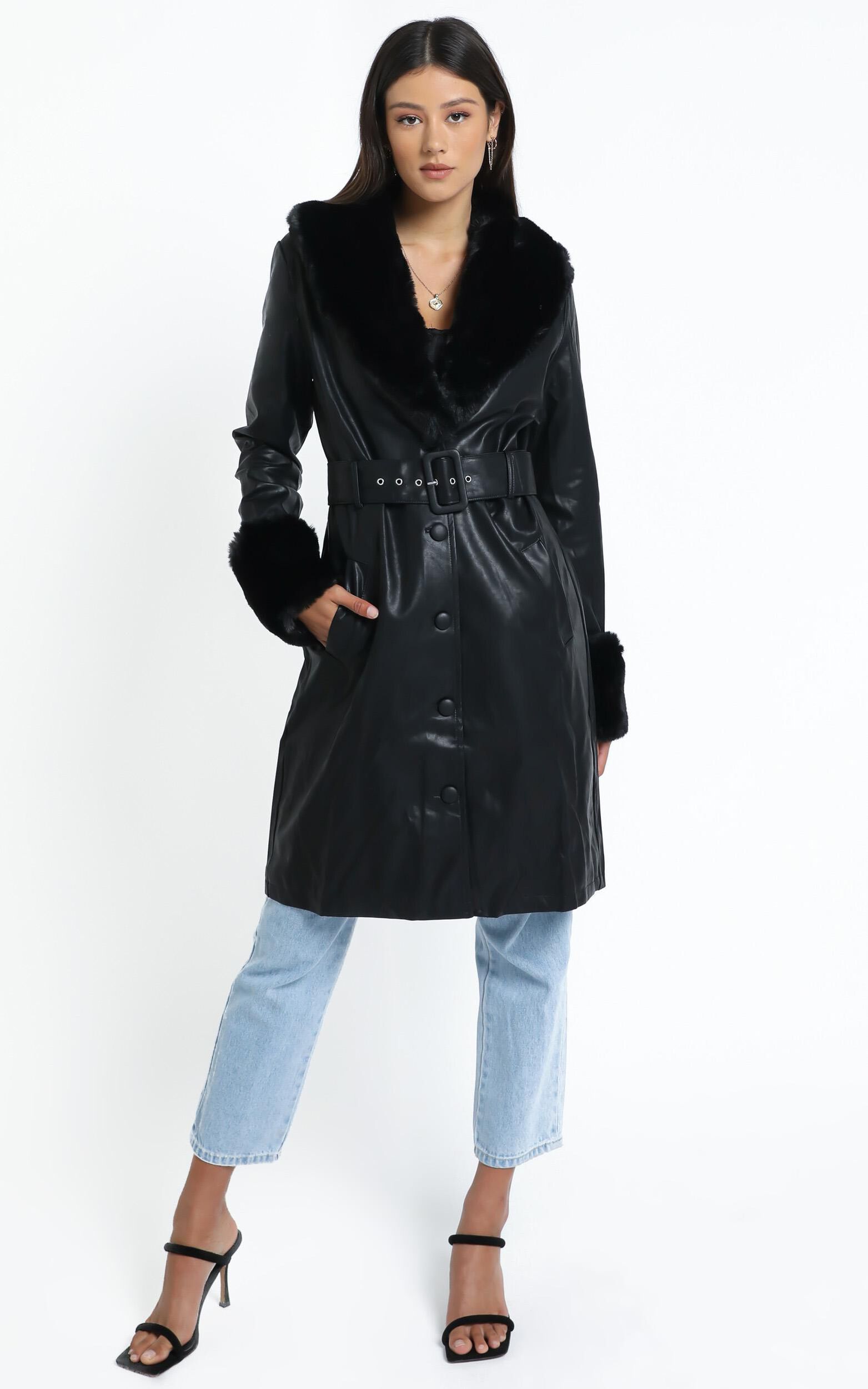 Lioness - Brooklyn Long Coat in Black | Showpo