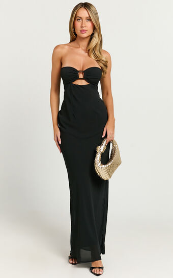 Runaway The Label - Maria Strapless Maxi Dress in Black