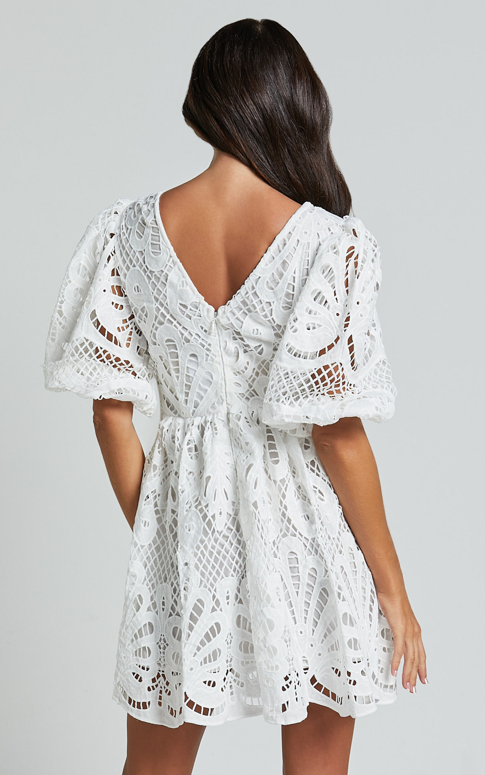 A line white lace dress new arrivals