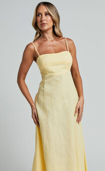Wesley Maxi Dress - Plunge Halter Neck Backless Tie in White