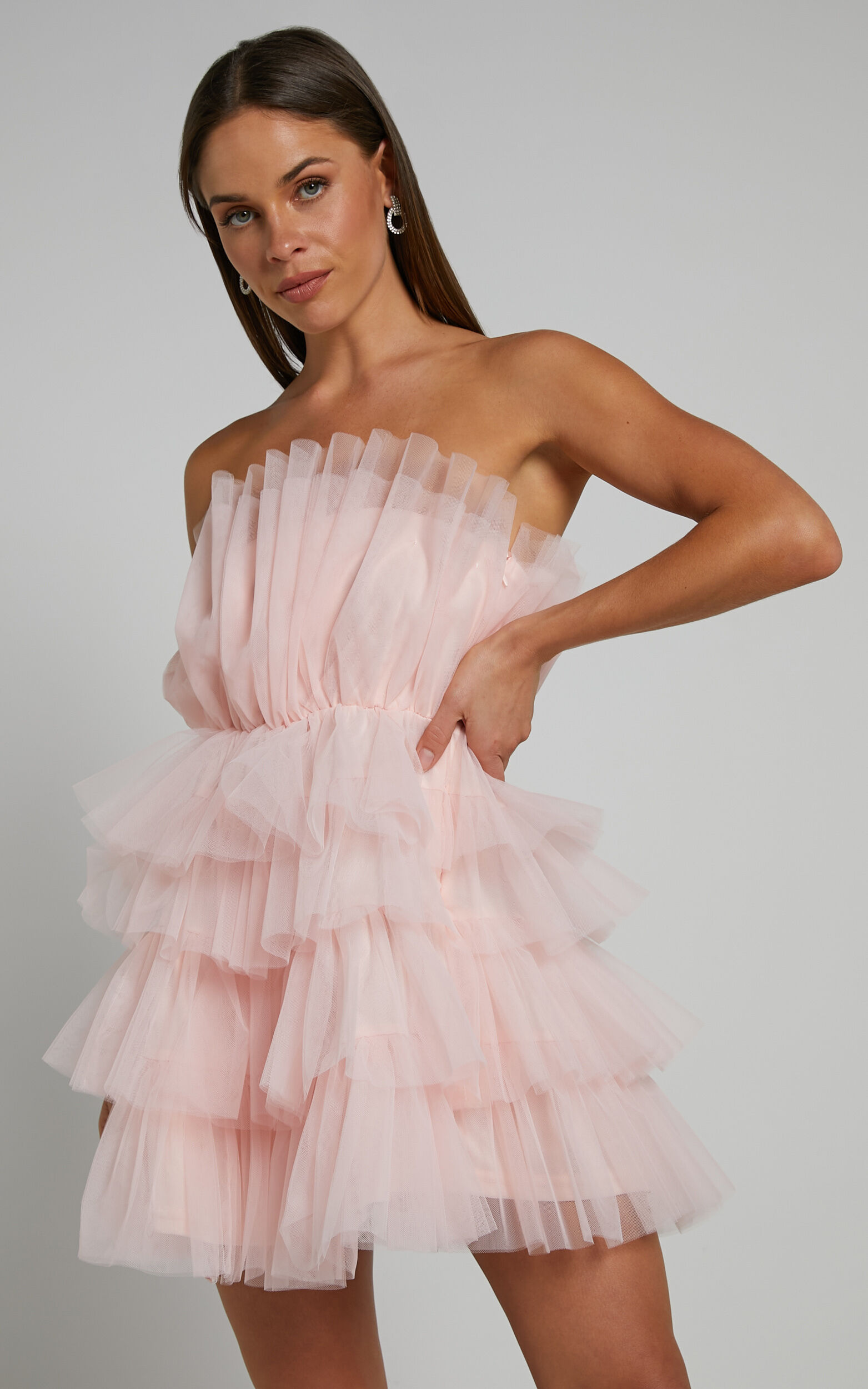 Tulle flared dress sale