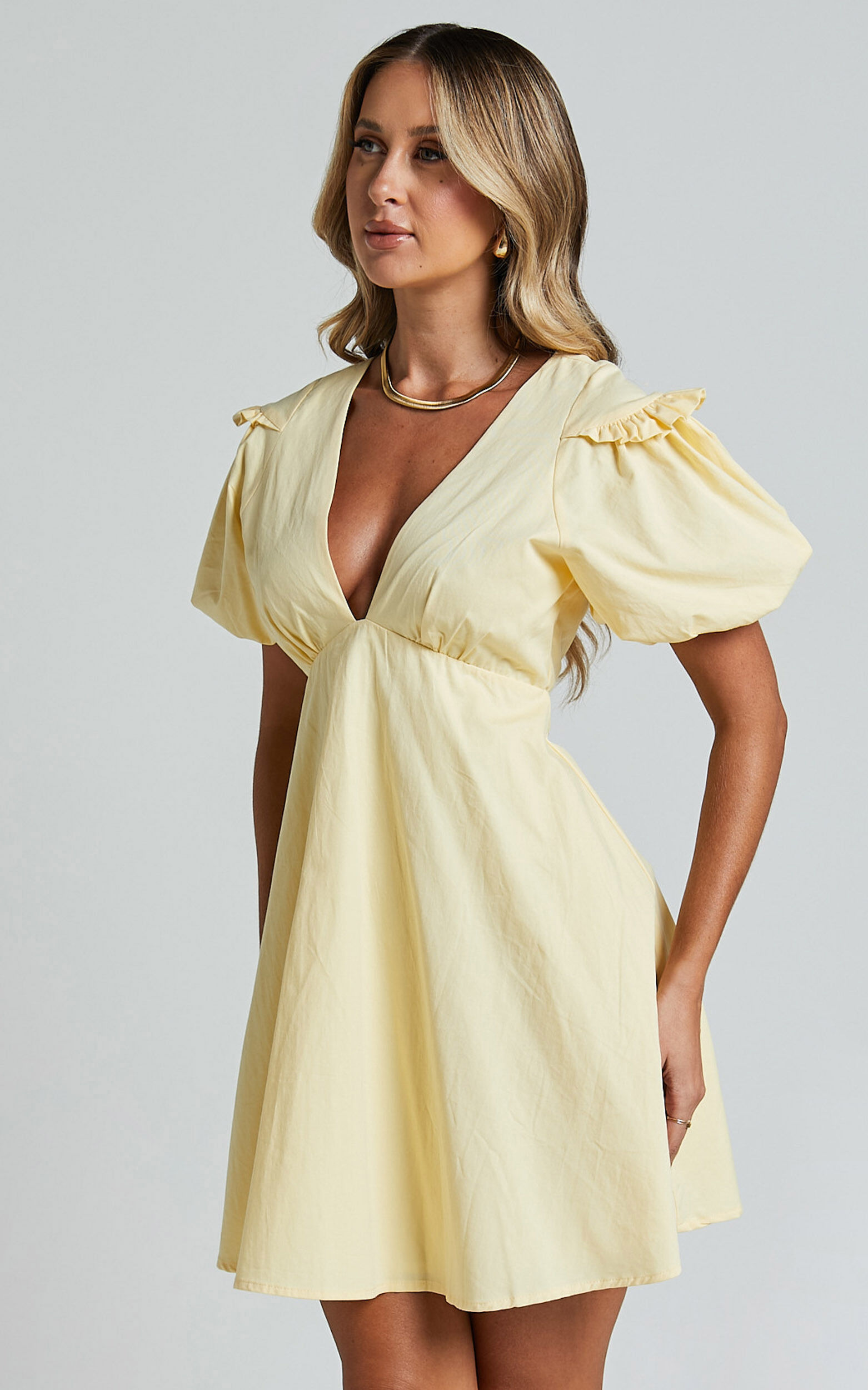 V neck empire line hotsell dress
