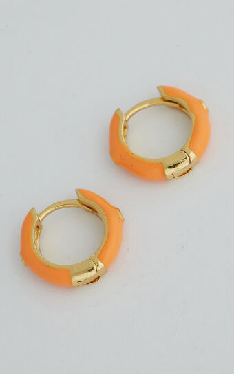 Tamishee Mini Hoop Earrings in Orange