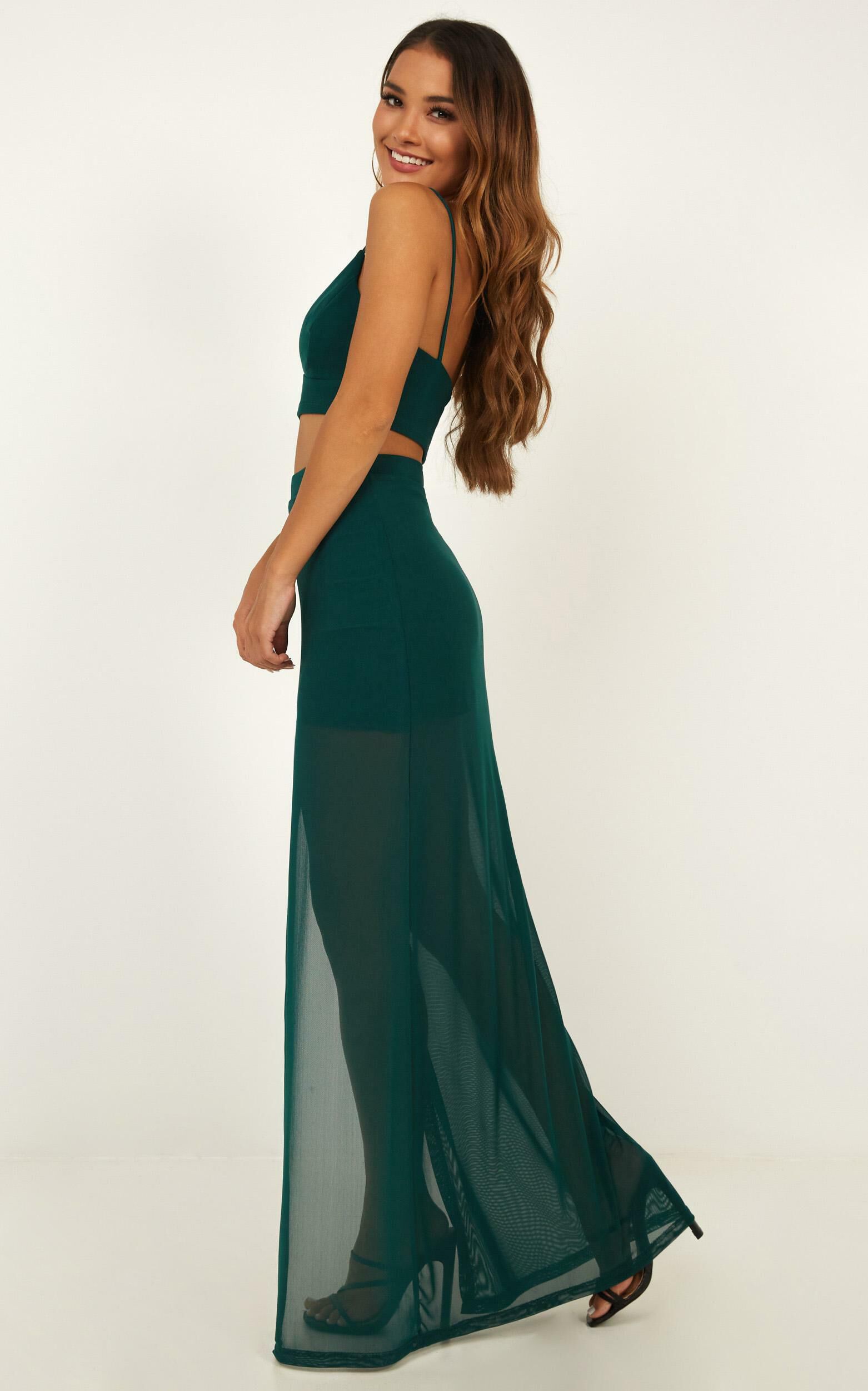 Emerald green two piece hot sale