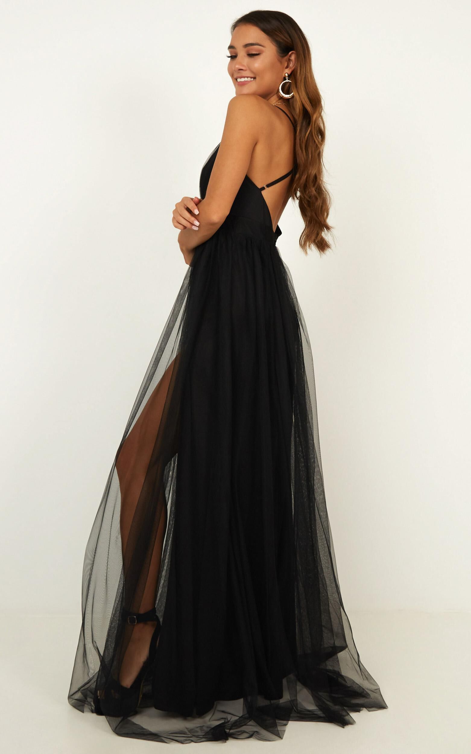 Celebrate Tonight Maxi Dress In Black Showpo EU