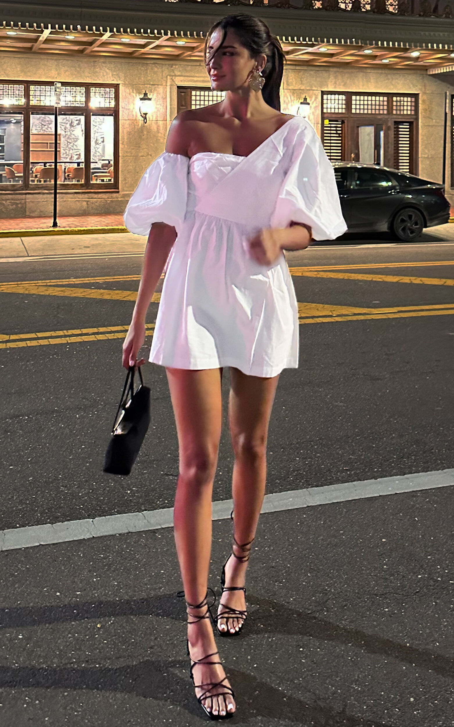 One shoulder off the shoulder dress 2025