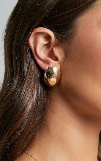 Kala Earring  Chunky Oval Earrings in Gold  Australia