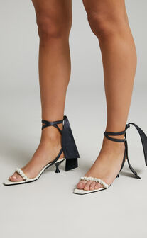 Jaggar The Label - Scrunched Sandal Heel in Ivory