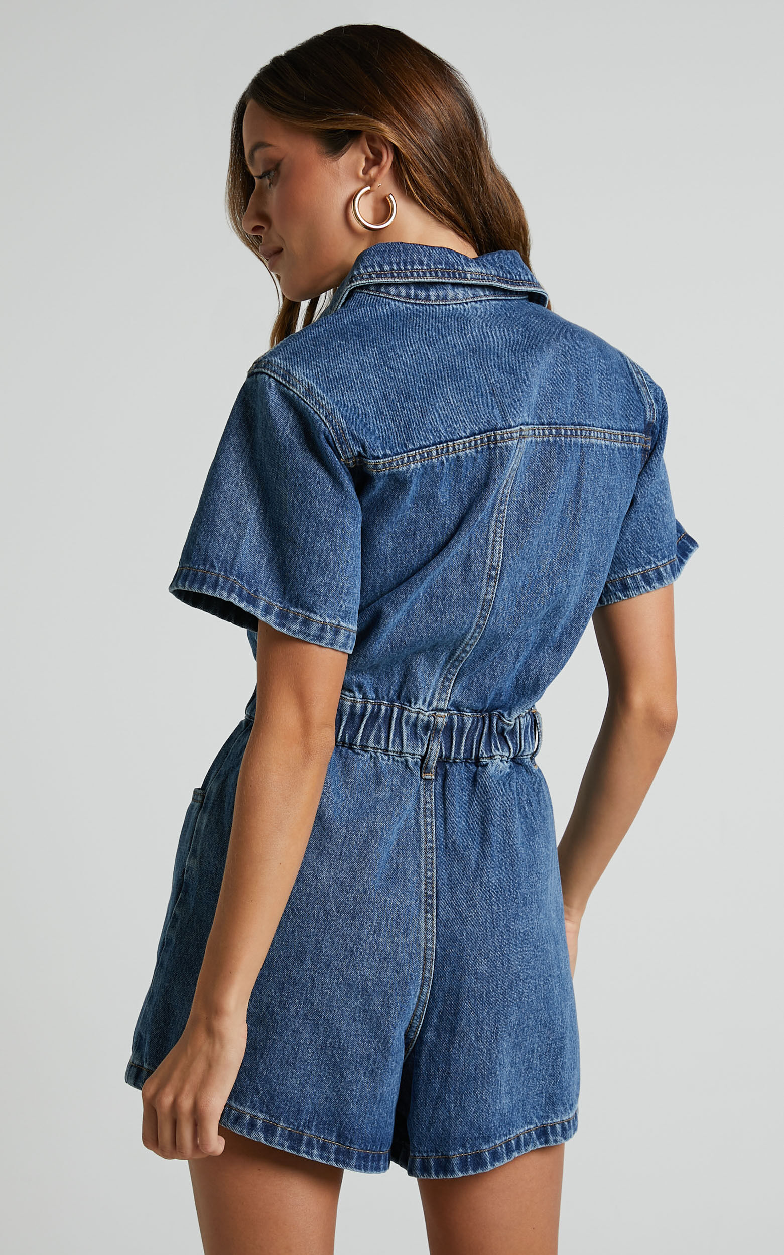 Blue utility playsuit online