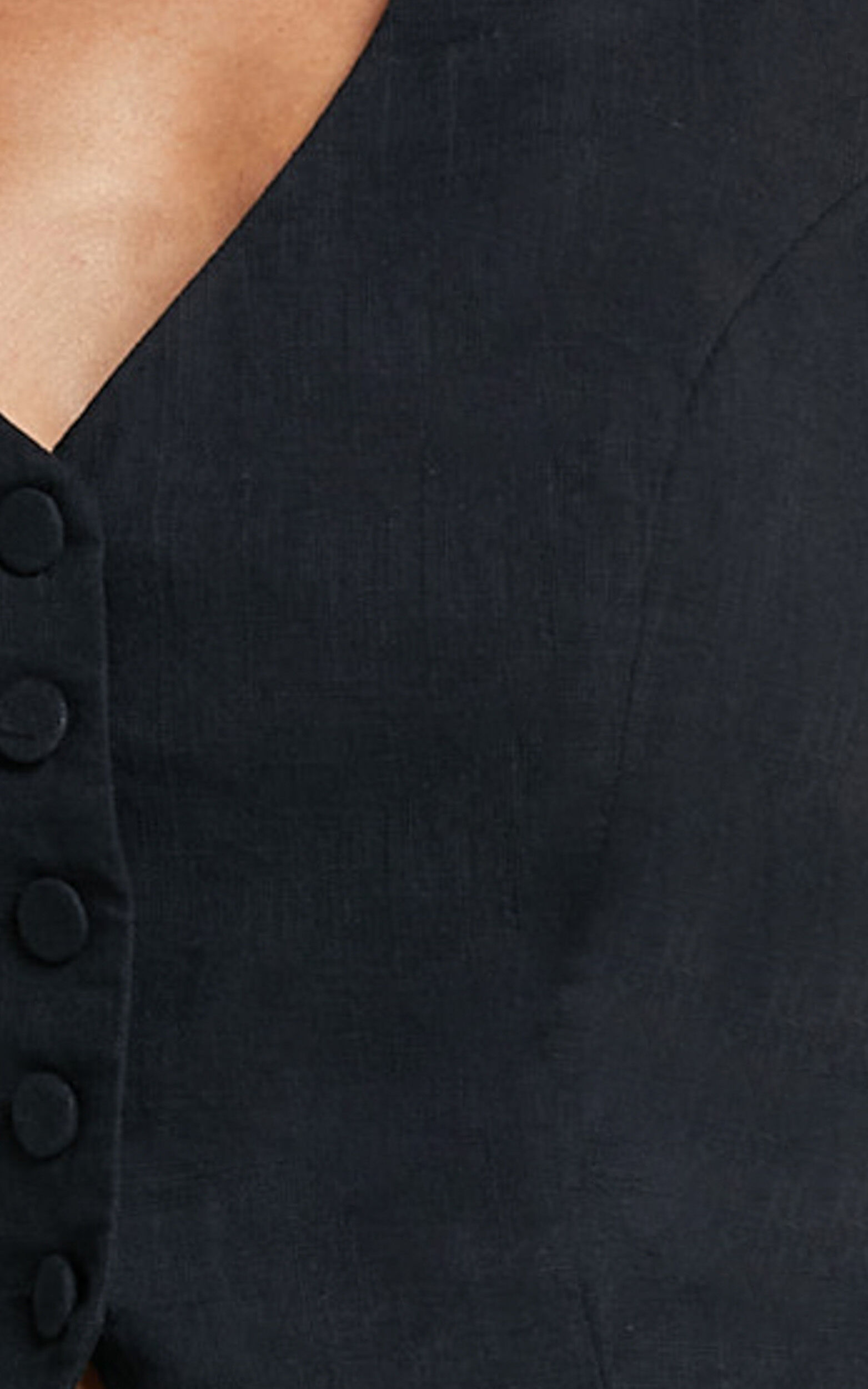 Linette Jumpsuit - Halter Neck Button Through Vest Tailored