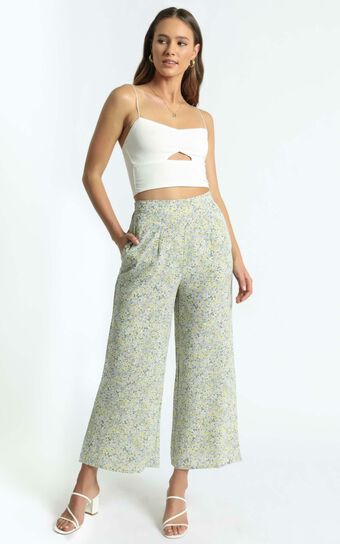 Zoi Pants in Blue Floral