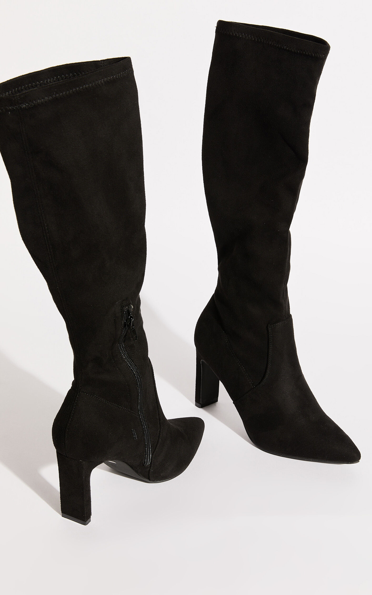 Bamboo faux suede over the knee boots discount