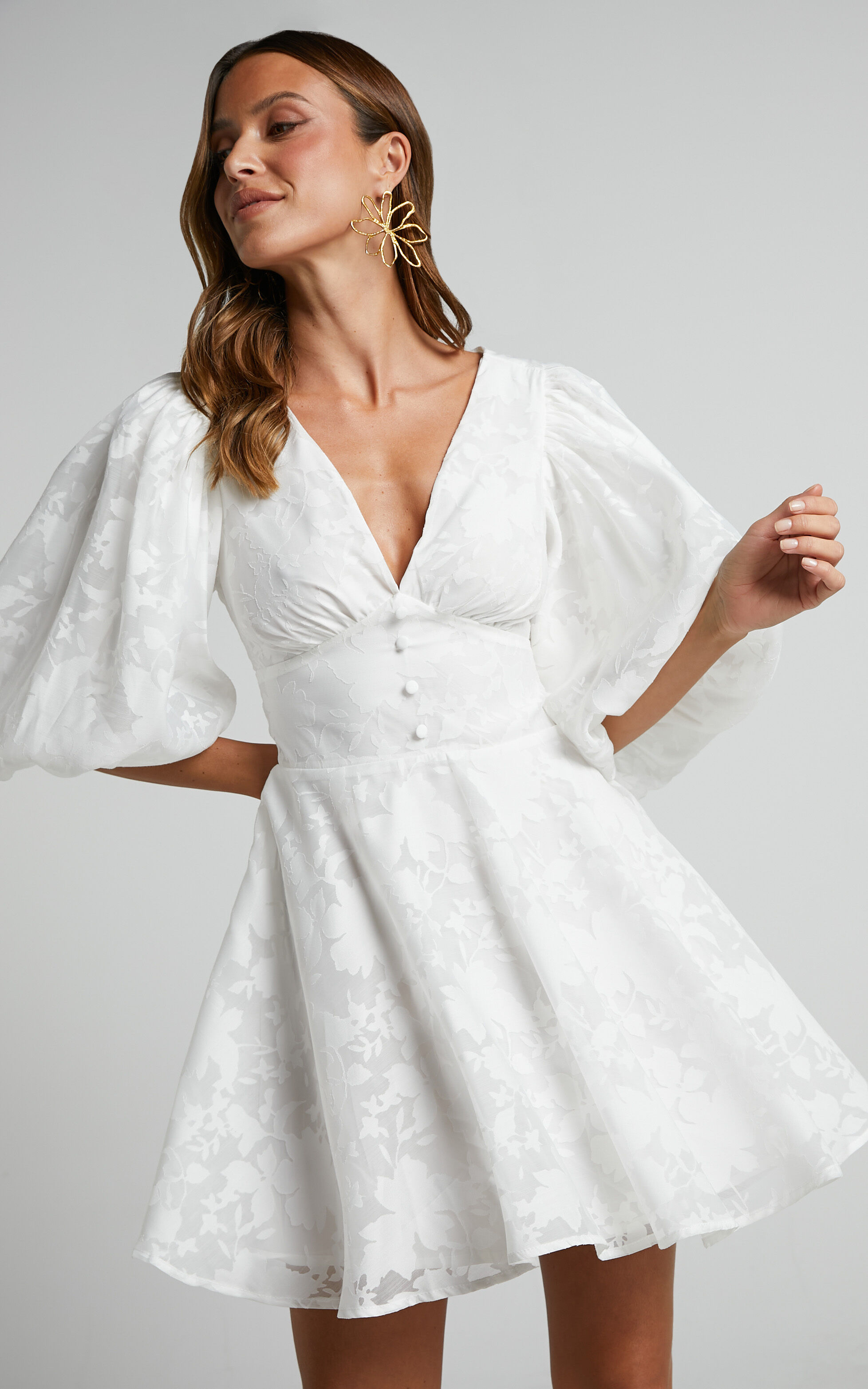 White dress showpo top