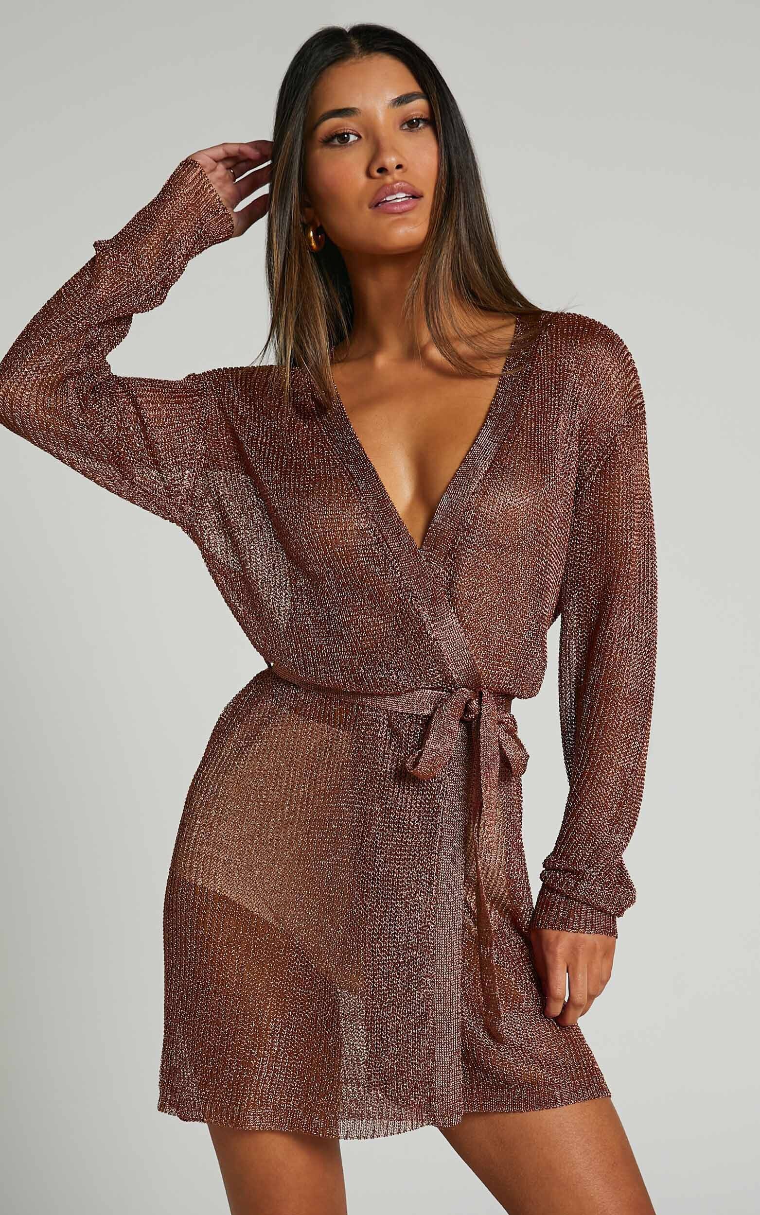 Lioness - Take Me To Rio Mini Dress in Copper - 06, GLD3