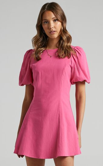 Bastina Dress in Bubblegum Pink