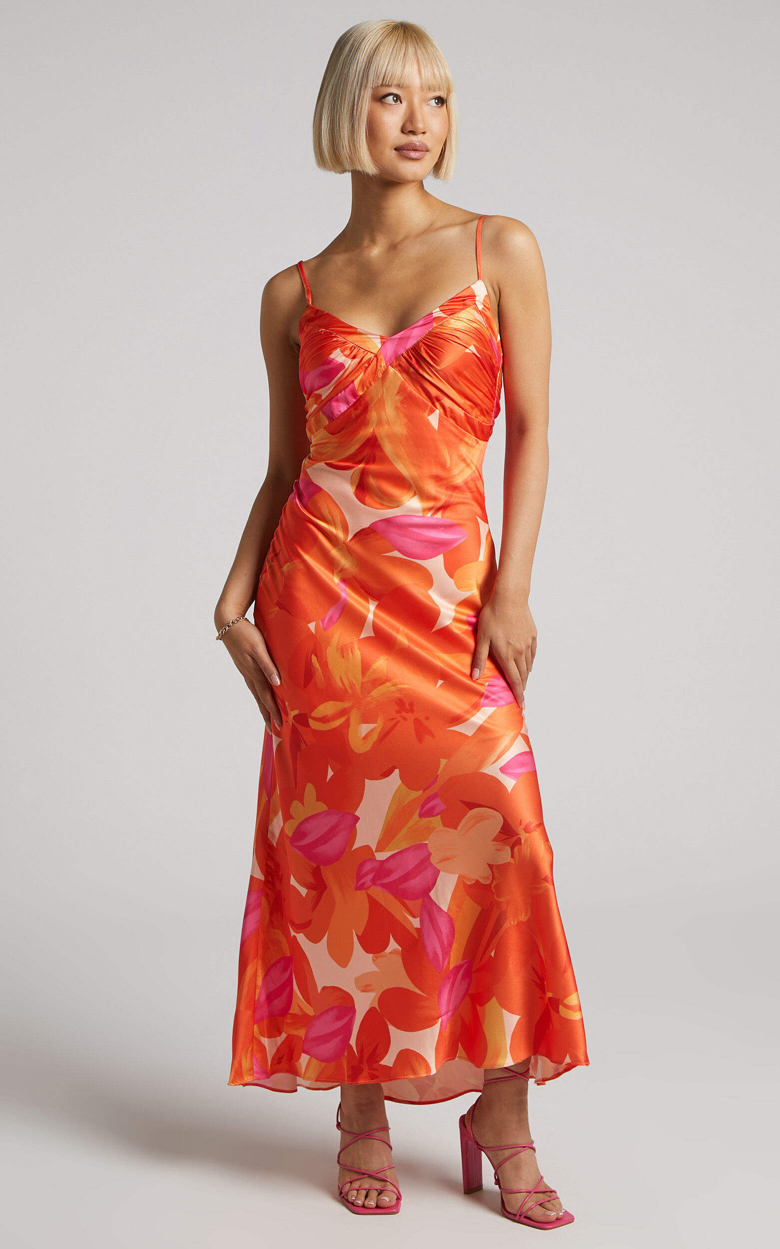 Blood orange store bridesmaid dresses