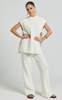 Sndys The Label - Oak Vest Top in Vintage White