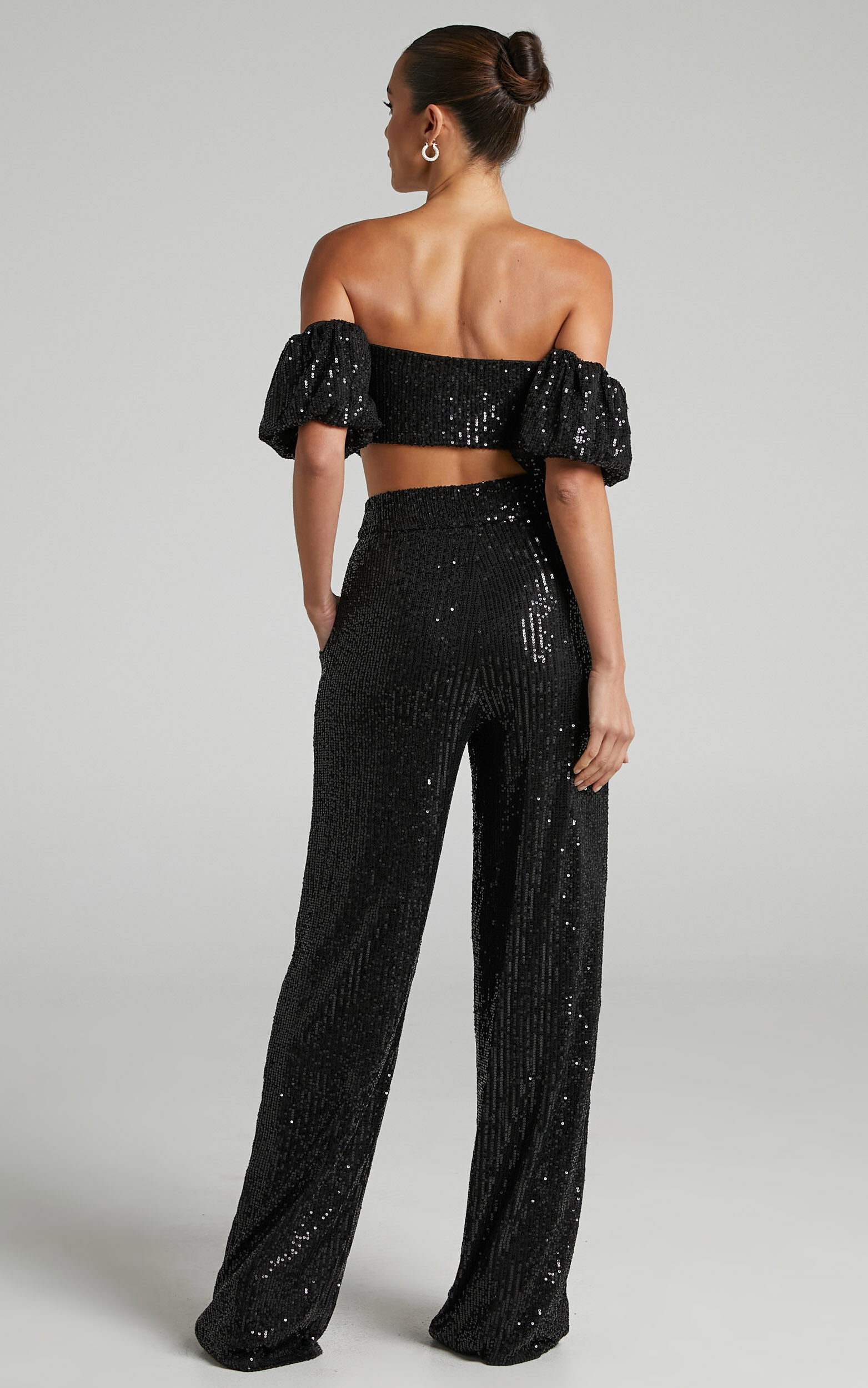 Black two hot sale piece pant set