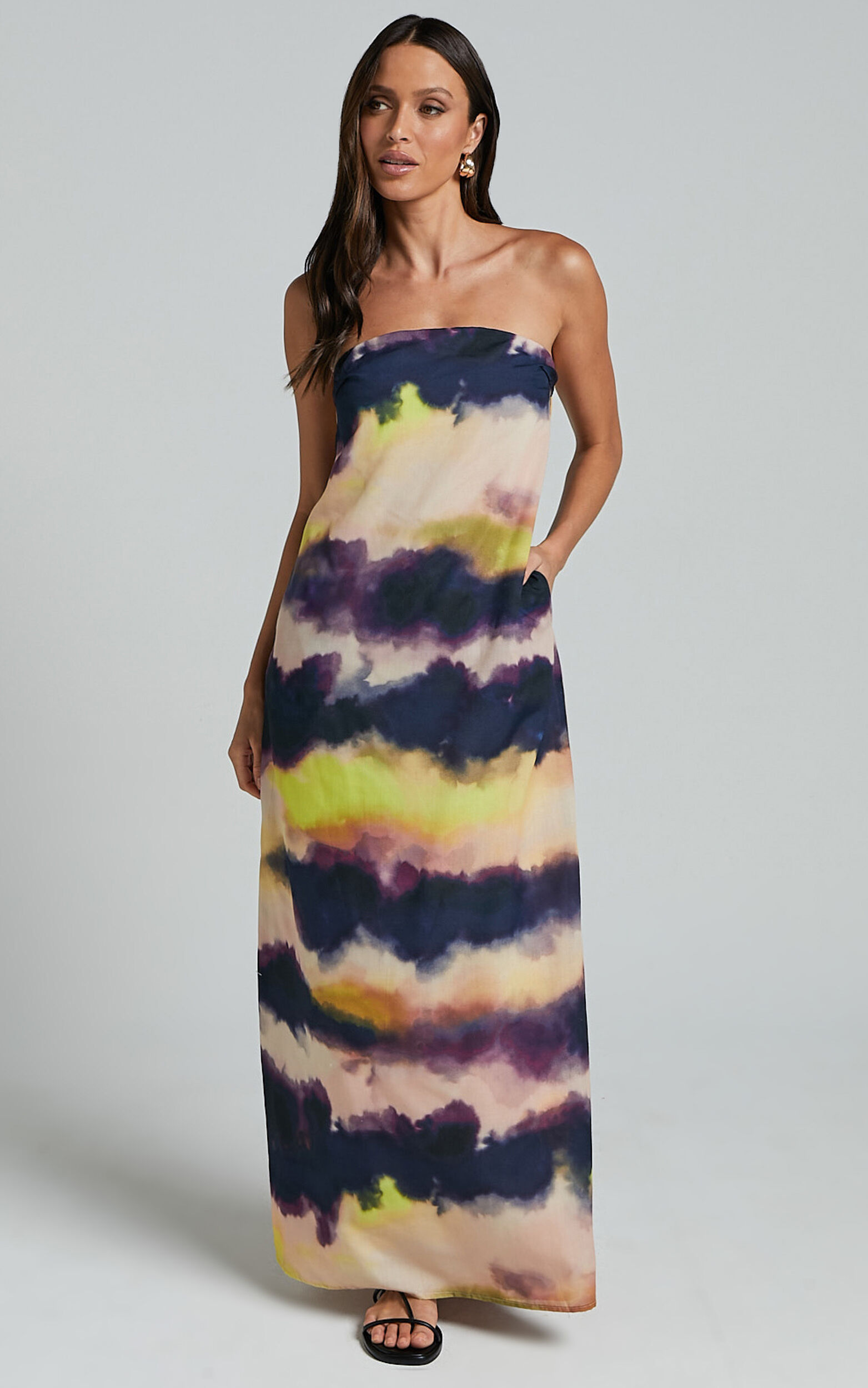 Runaway The Label - Oasis Strapless Dress in Storm - L, NVY1