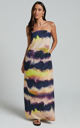 Runaway The Label - Oasis Strapless Dress in Storm