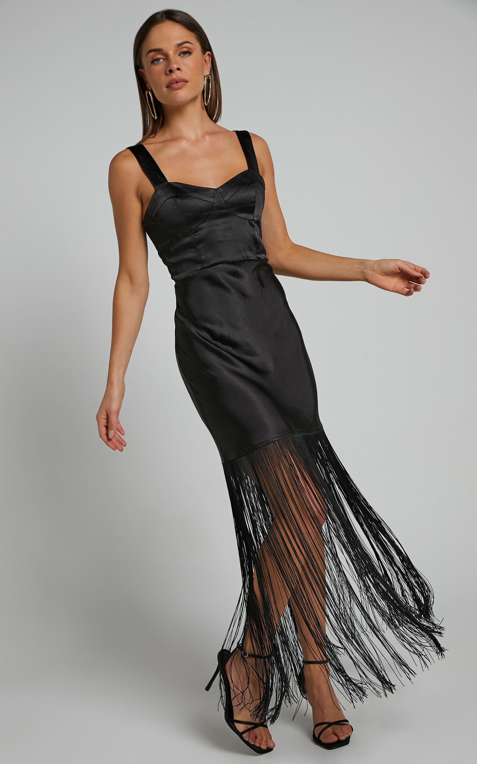 Tiered fringe dress shop