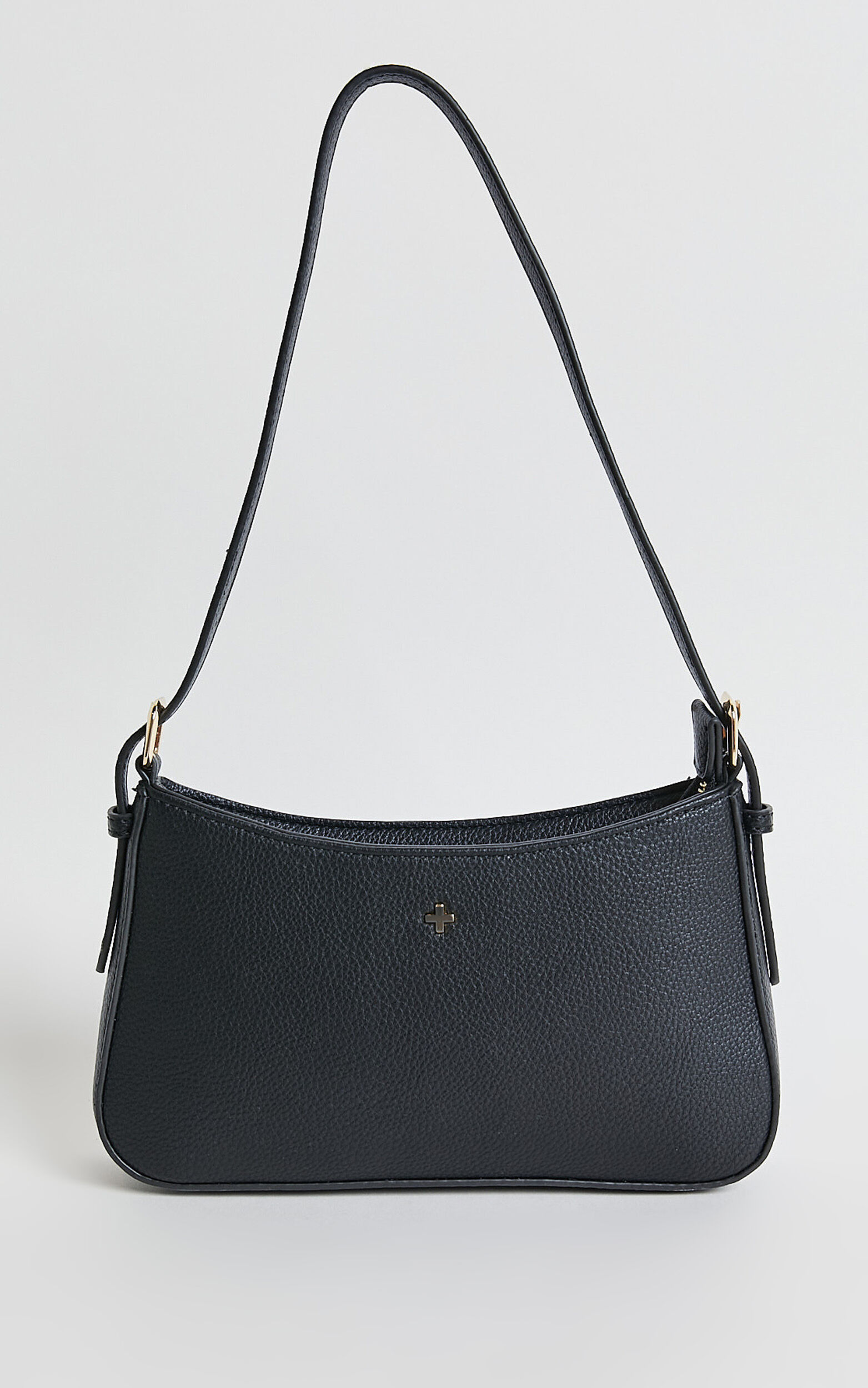 Peta and Jain - Lilu Shoulder Bag in Black Pebble/Gold - NoSize, BLK1