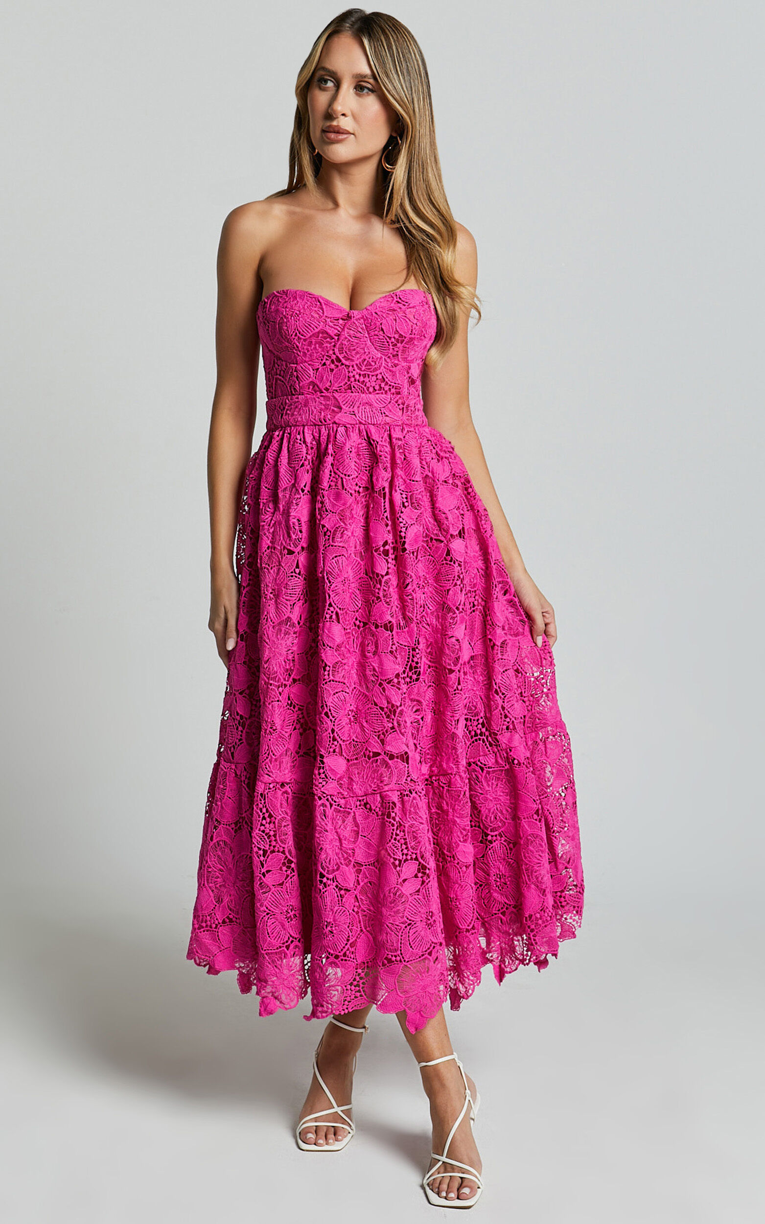 Oasis megan midi loosen dress navy